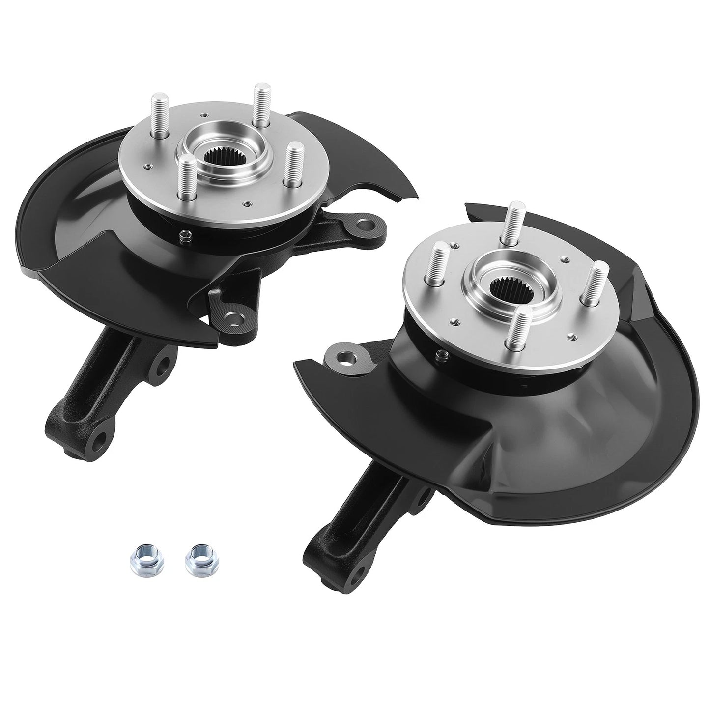 2x Front Steering Knuckles & Wheel Bearing Hubs for Honda Civic (2001–2002)