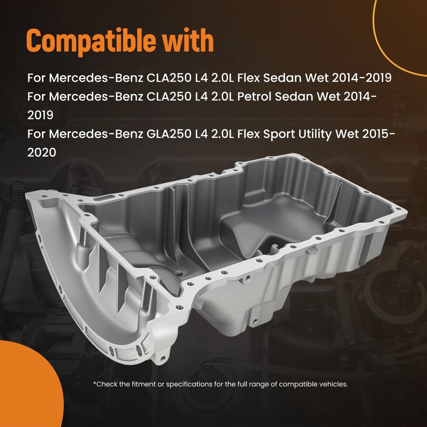 Lower Oil Pan for Mercedes-Benz GLA250 GLA45 AMG (2015–2020)