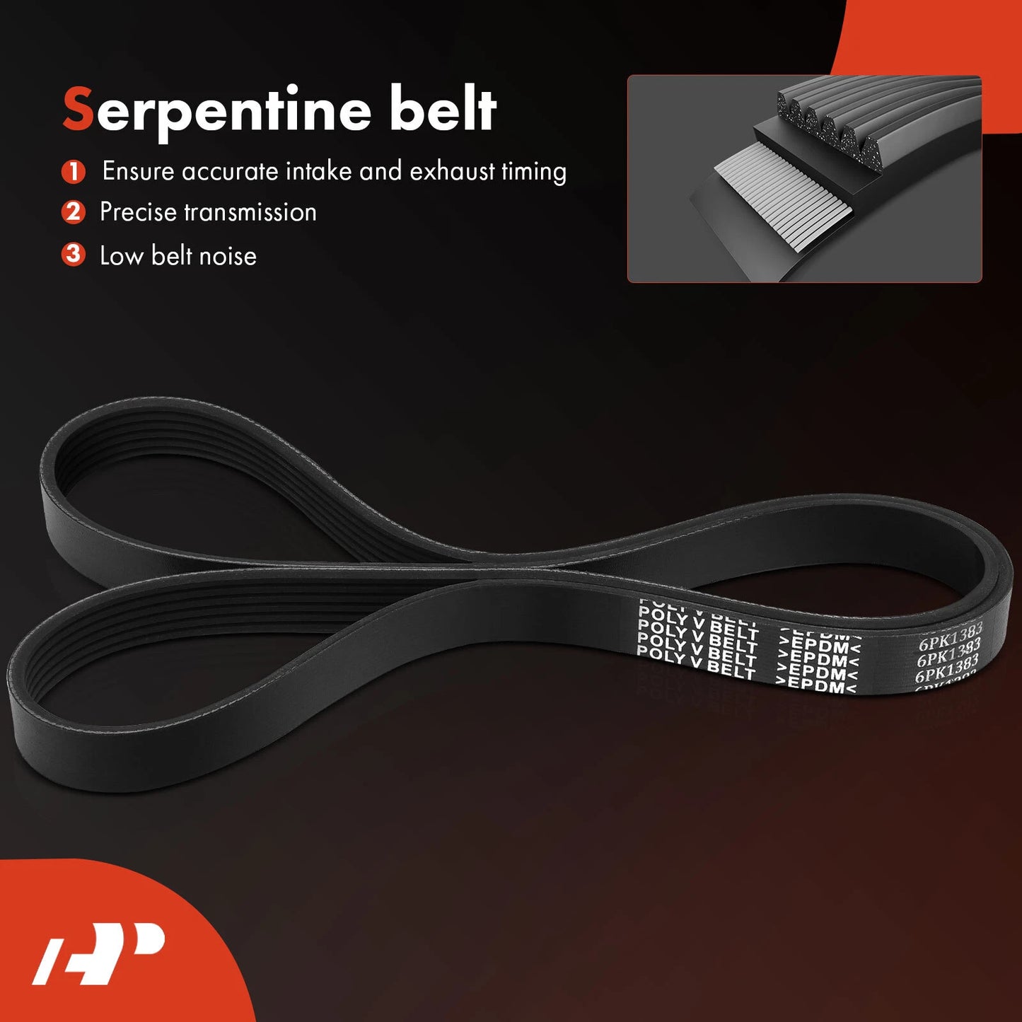 3X Serpentine Belt Drive Component Kit for Buick Encore, Chevy Sonic (2013–2020)