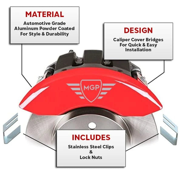 Caliper Covers Set of 4 with Silver MGP Logo for Cadillac DTS (2006–2011)