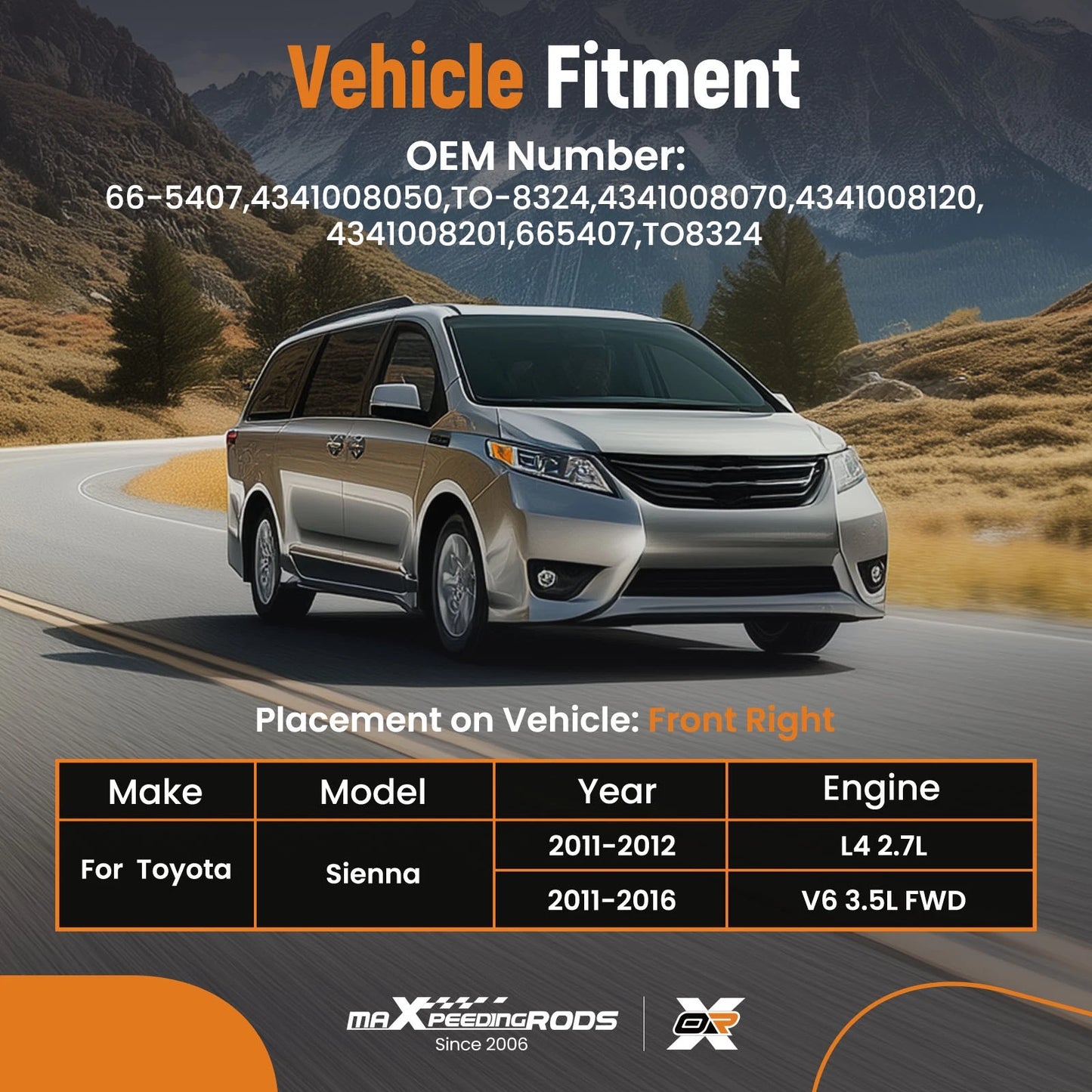 CV Axle Shaft for Toyota Sienna (2011–2016)