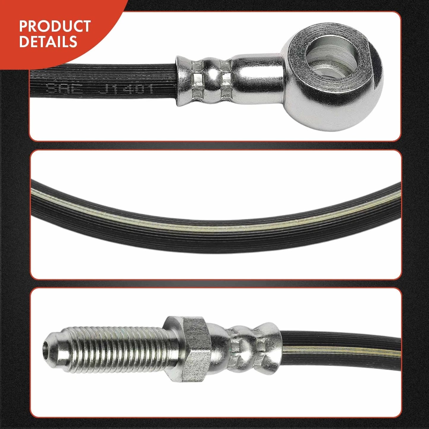 2X Front Brake Hydraulic Hose for Isuzu FRR NRR (2000–2010)