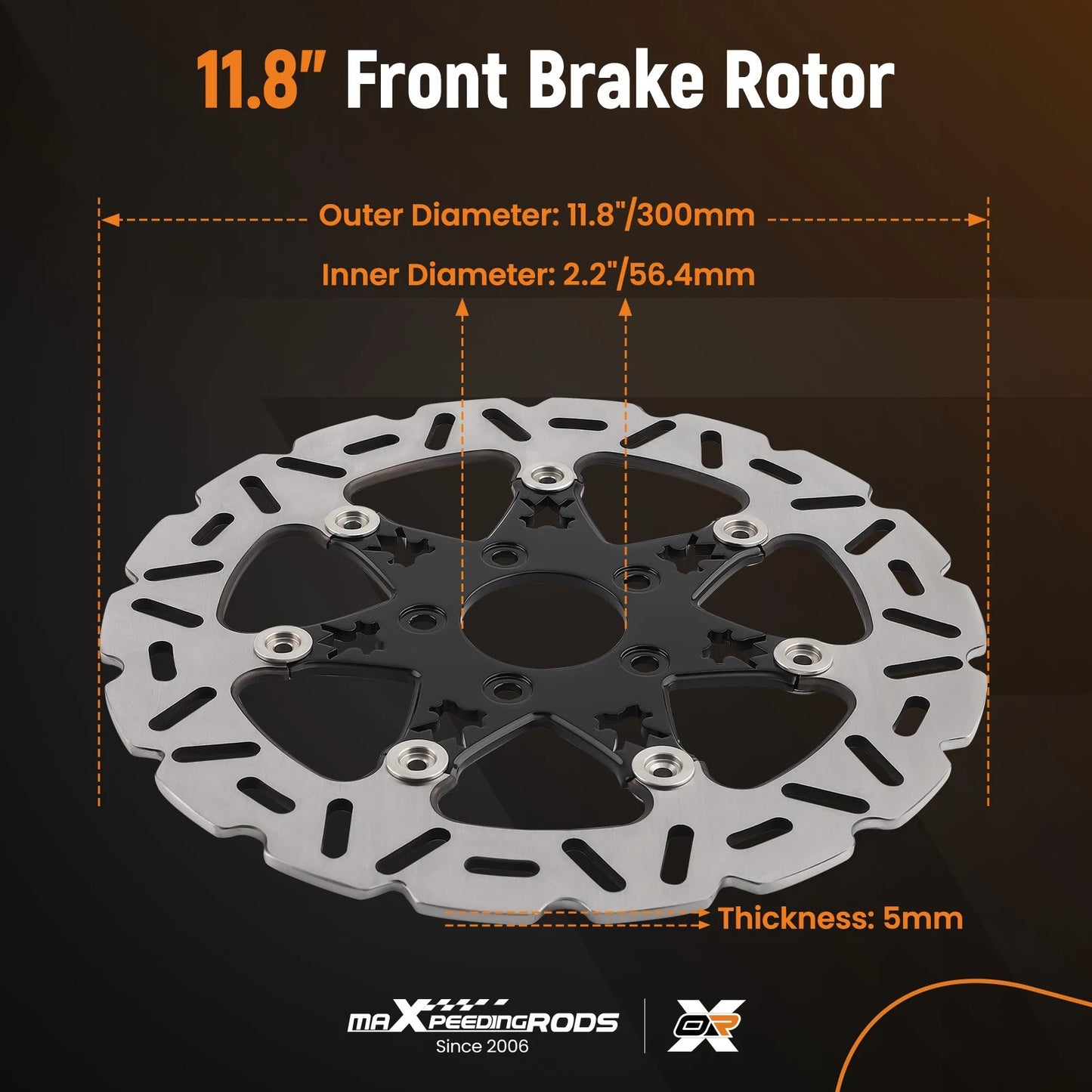 Front Brake Rotor Disc for Harley Davidson Dyna Touring Street Glide (2000–2017)