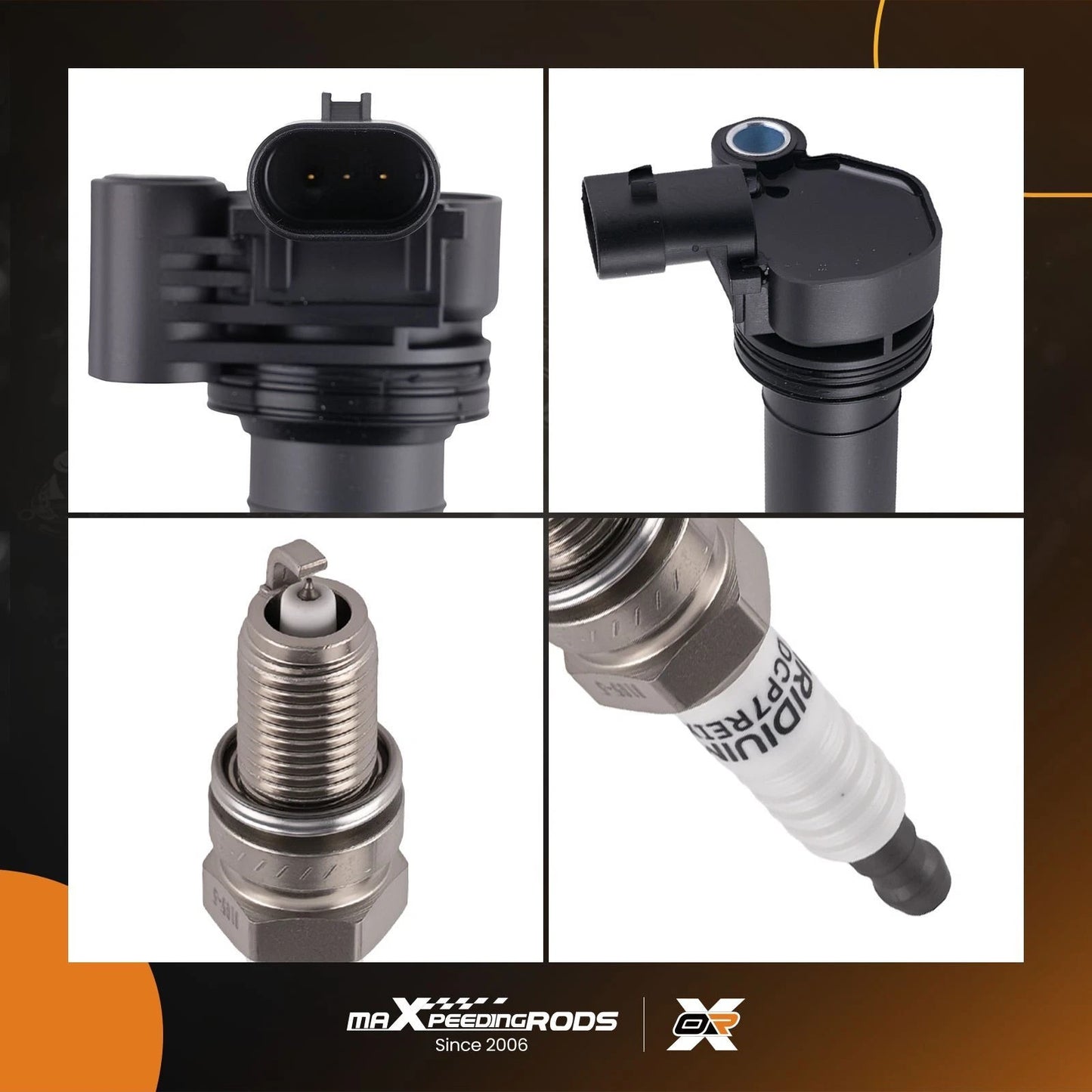 Ignition Coils and Spark Plugs for Fiat 500 2012-2017 (1.4L)