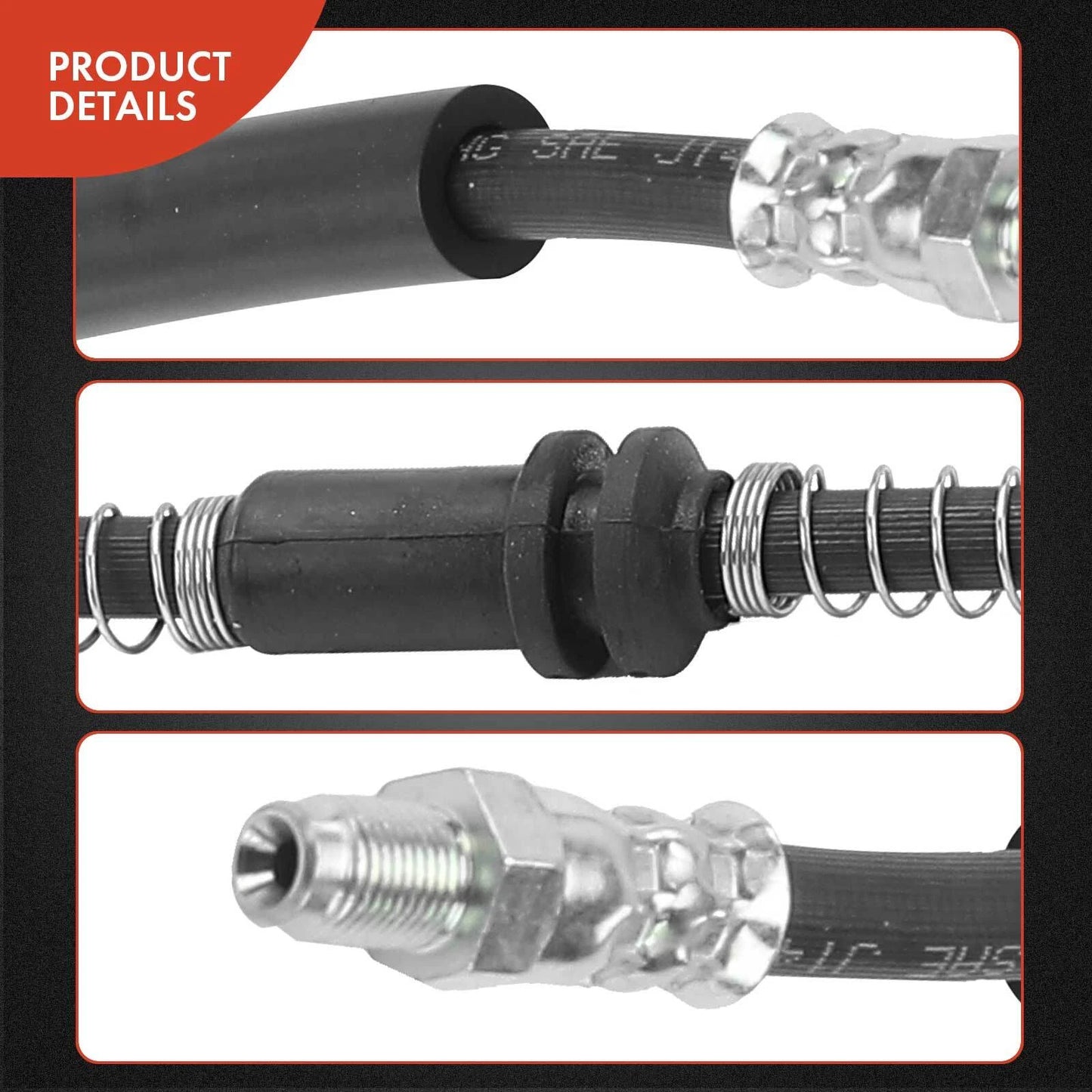 2X Front Brake Hydraulic Hose for Mercedes-Benz SL400 SL450 (2015–2016)