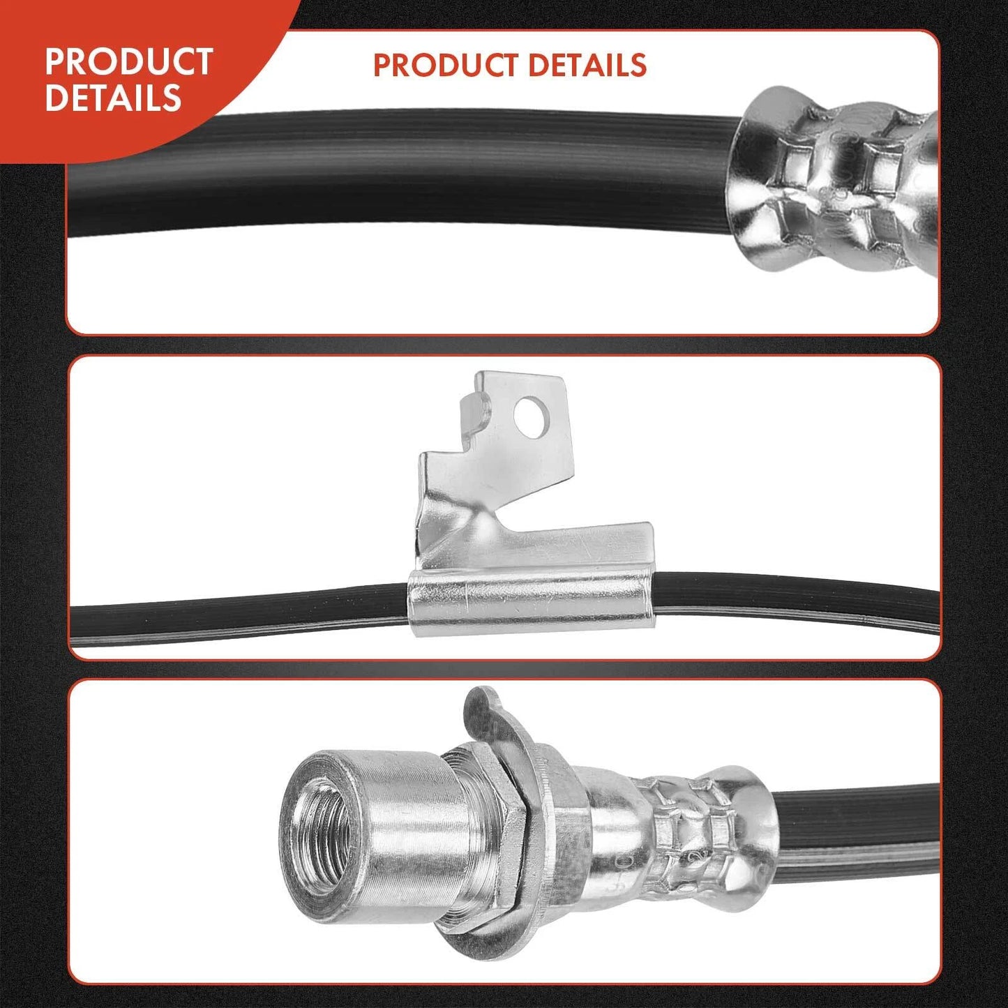 2X Front Brake Hydraulic Hose for Chevy Blazer S10 GMC Jimmy (1998–2000)