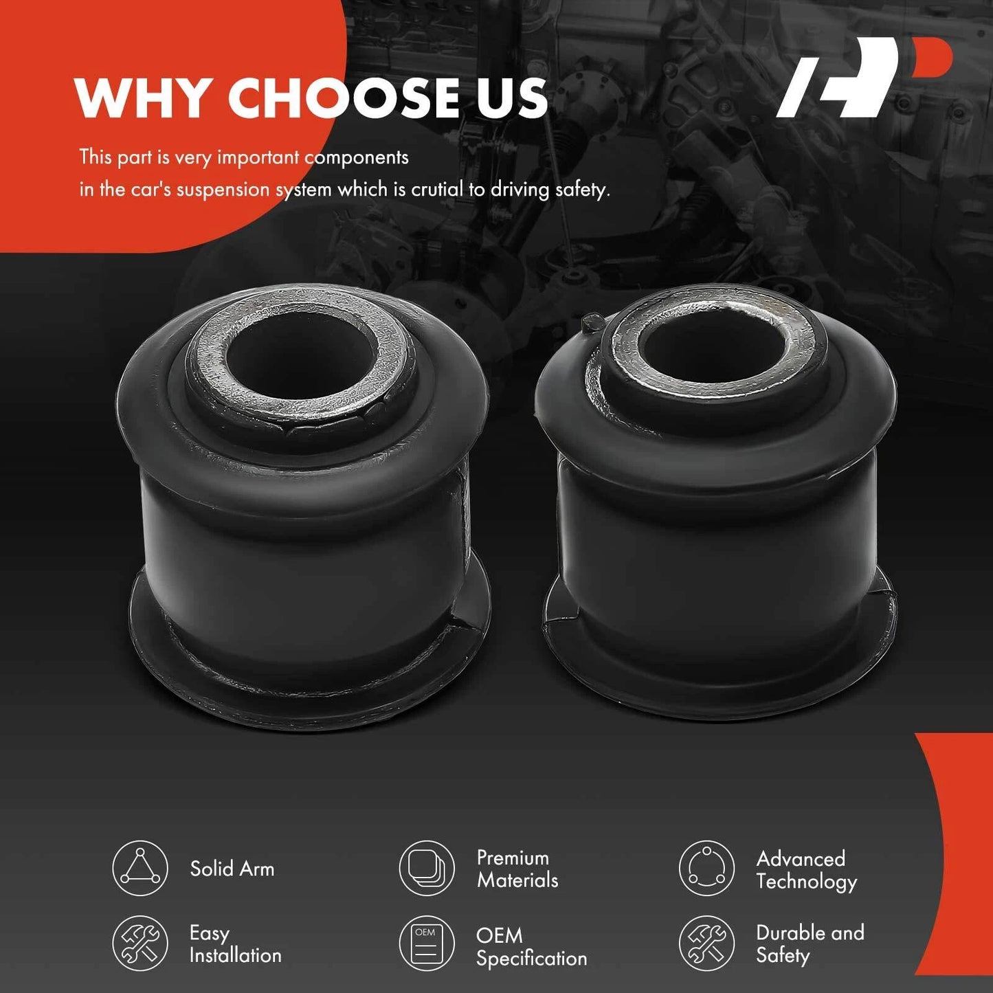 2X Rear Control Arm Bushing for Chevy Impala (2000–2011)