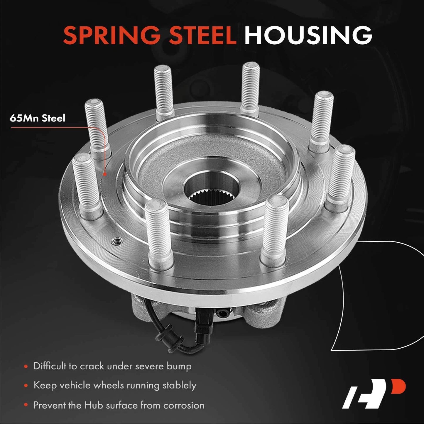2X Front Wheel Hub & Bearing Assembly for Chevy Silverado 3500 HD (2007–2019)