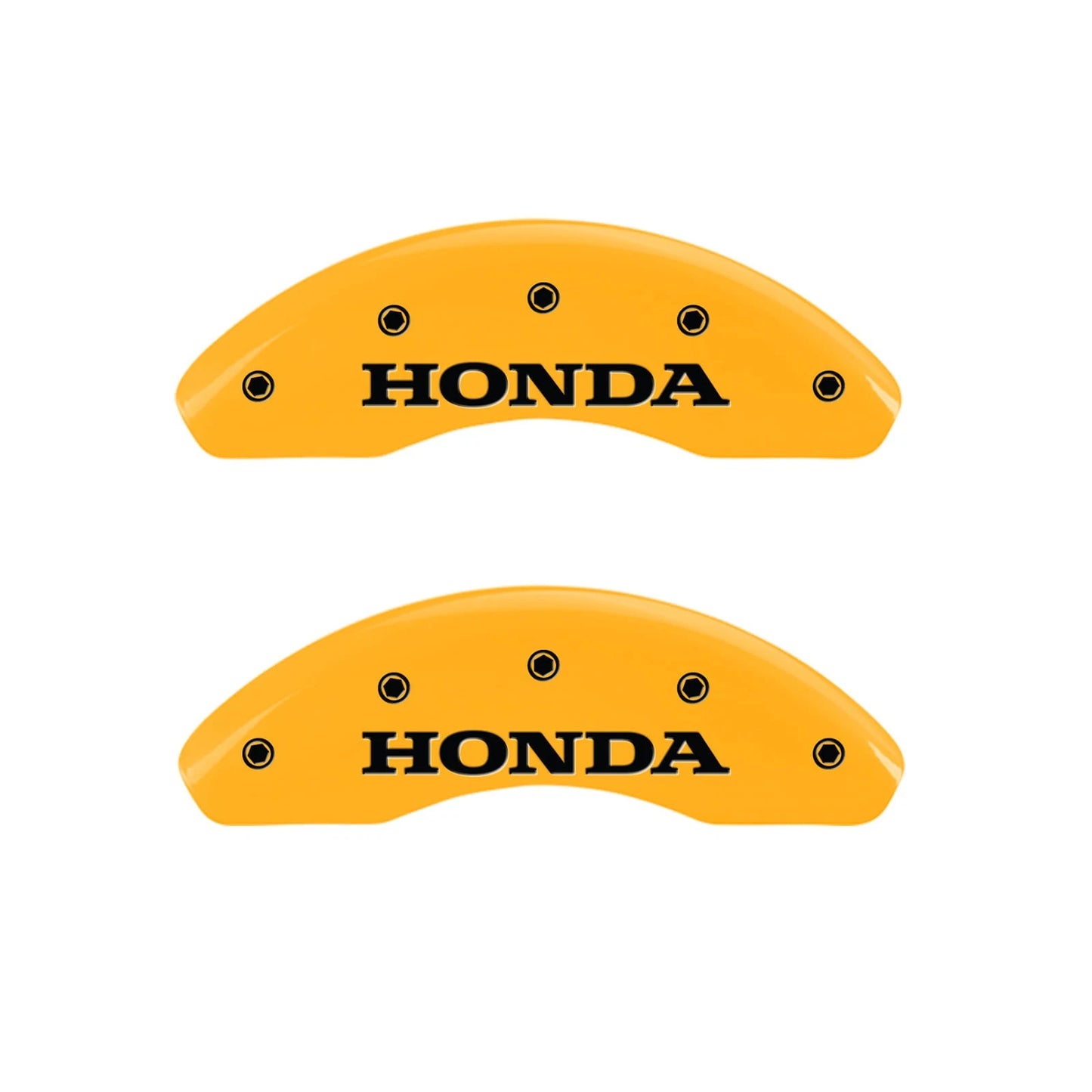 Front Yellow Caliper Covers for 2009-2013 Honda Fit Base by MGP