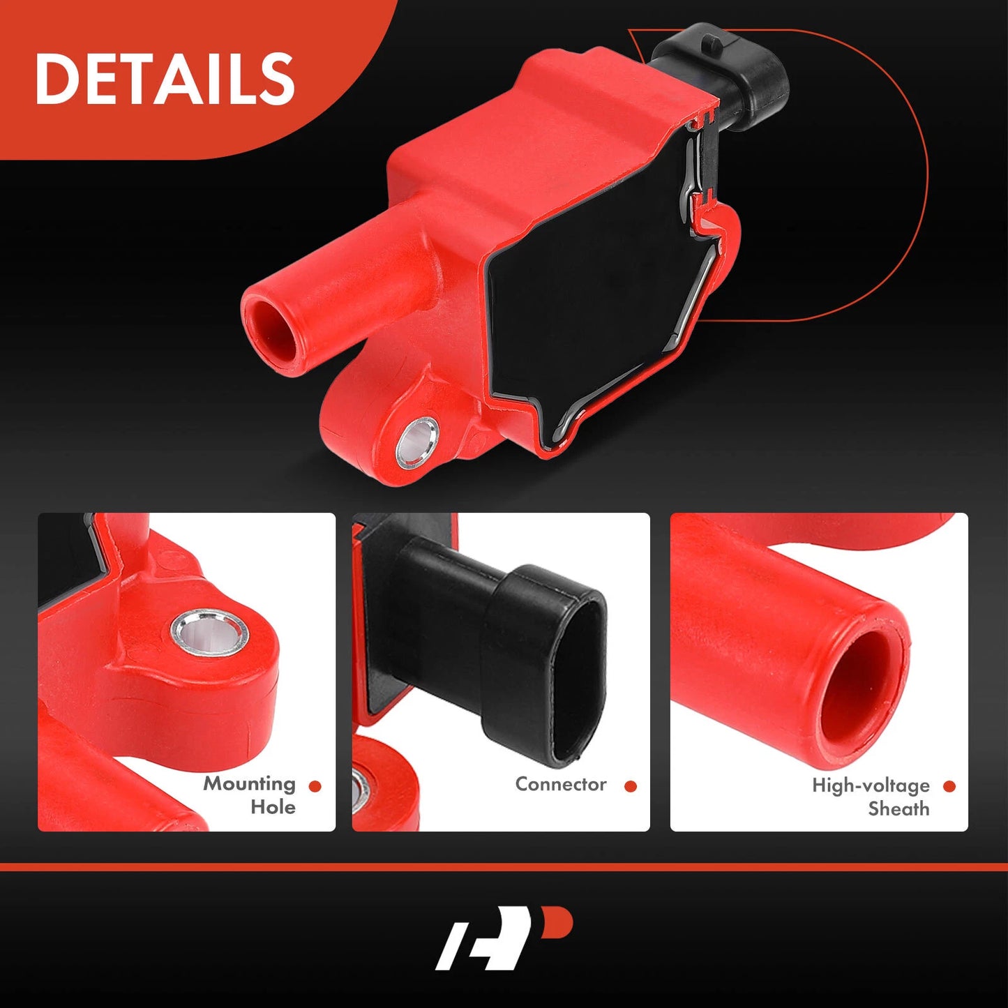 8x Red Ignition Coil for Chevrolet Silverado 1500 (2007–2013)