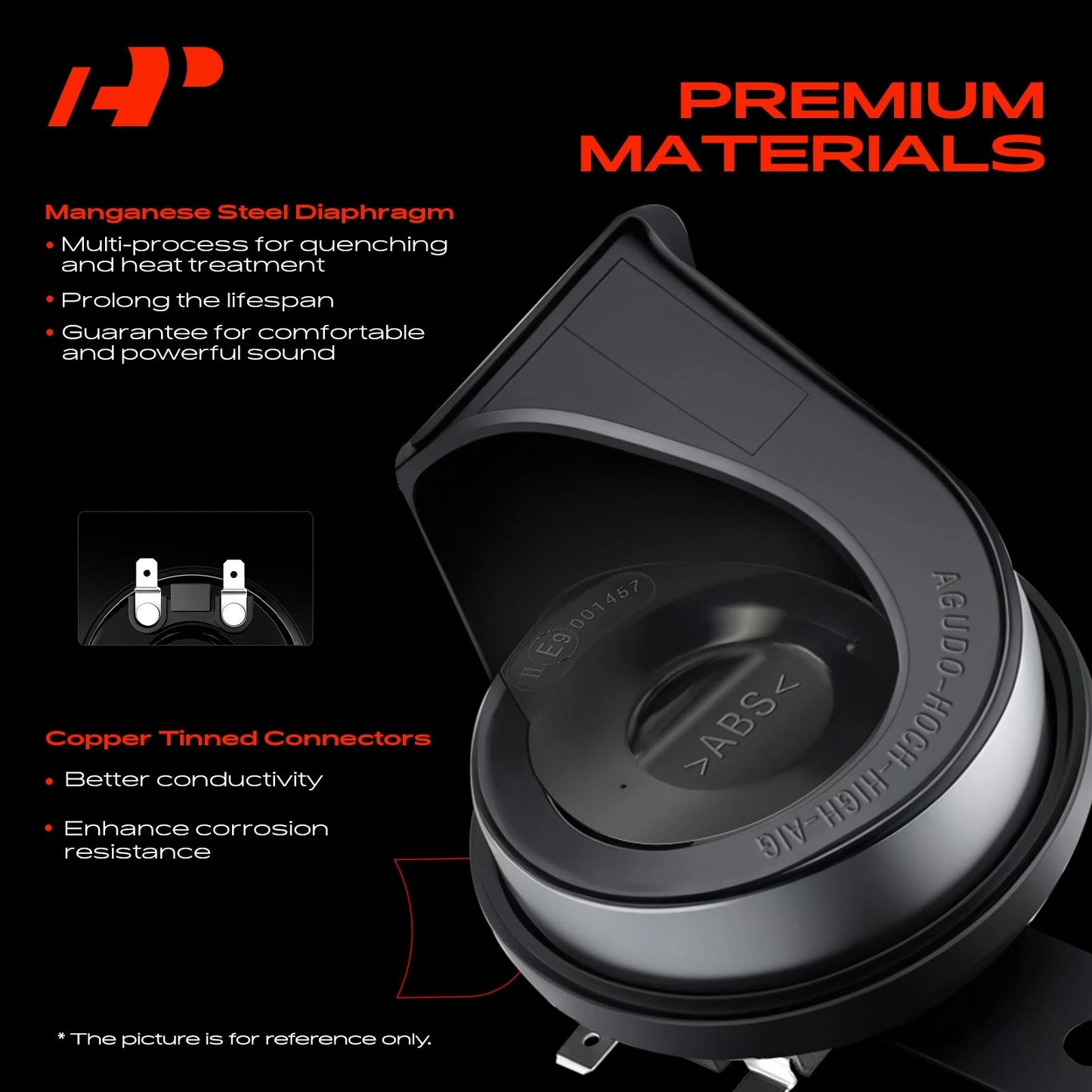 2X 80mm Metal Snail Horns for Chevrolet Malibu Cruze