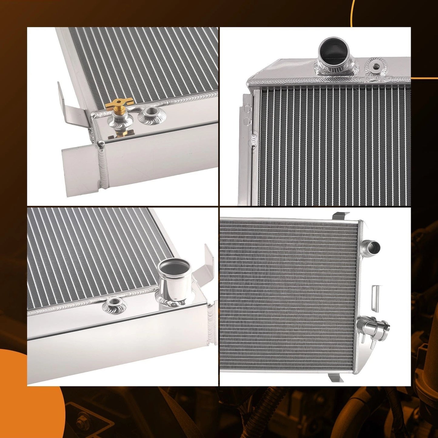 Aluminum 3-Row Engine Coolant Radiator for 1932–1932 Ford High-Boy (CC3132)