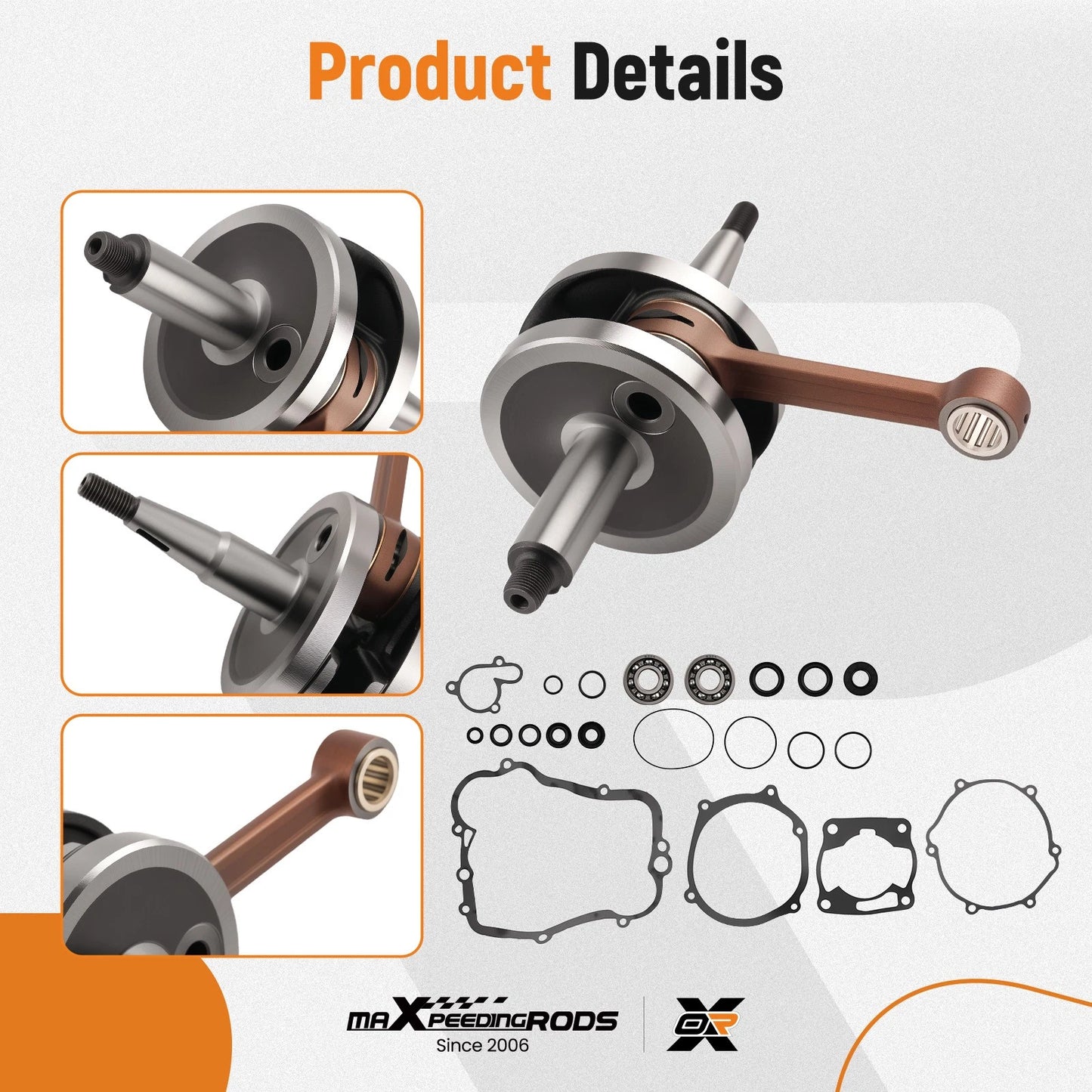 Crankshaft Gaskets Seals Bottom End Rebuild Kit for Yamaha YZ85 (2002-2014)