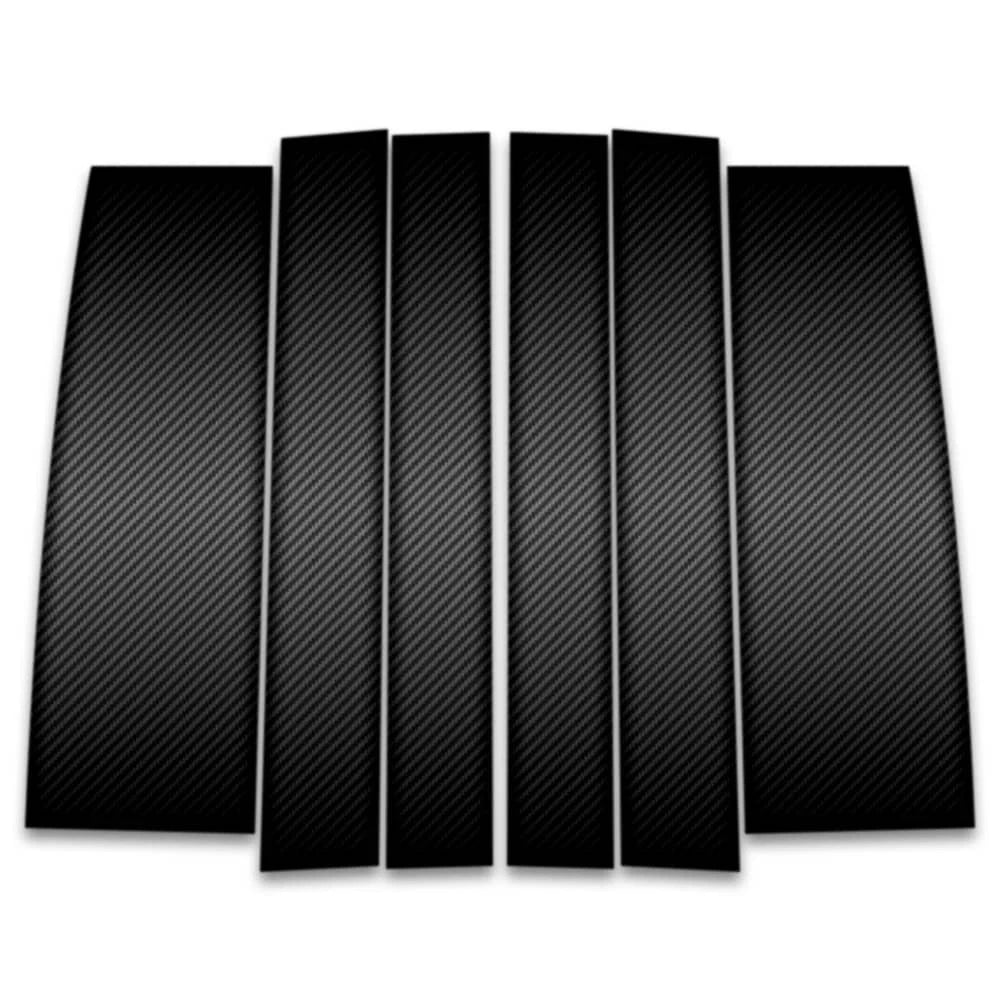 6pc Carbon Fiber Pillar Post Covers for 2008-2016 Chrysler Town & Country
