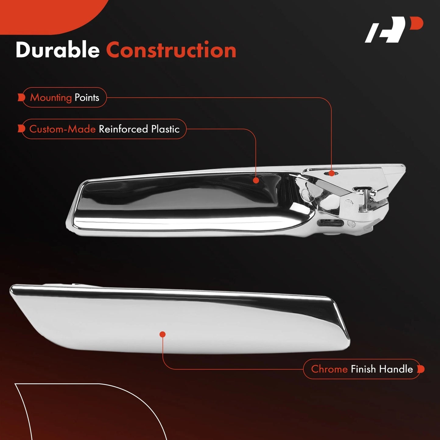 2X Front or Rear Interior Door Handle for Chevrolet Silverado 1500 (2007–2018)