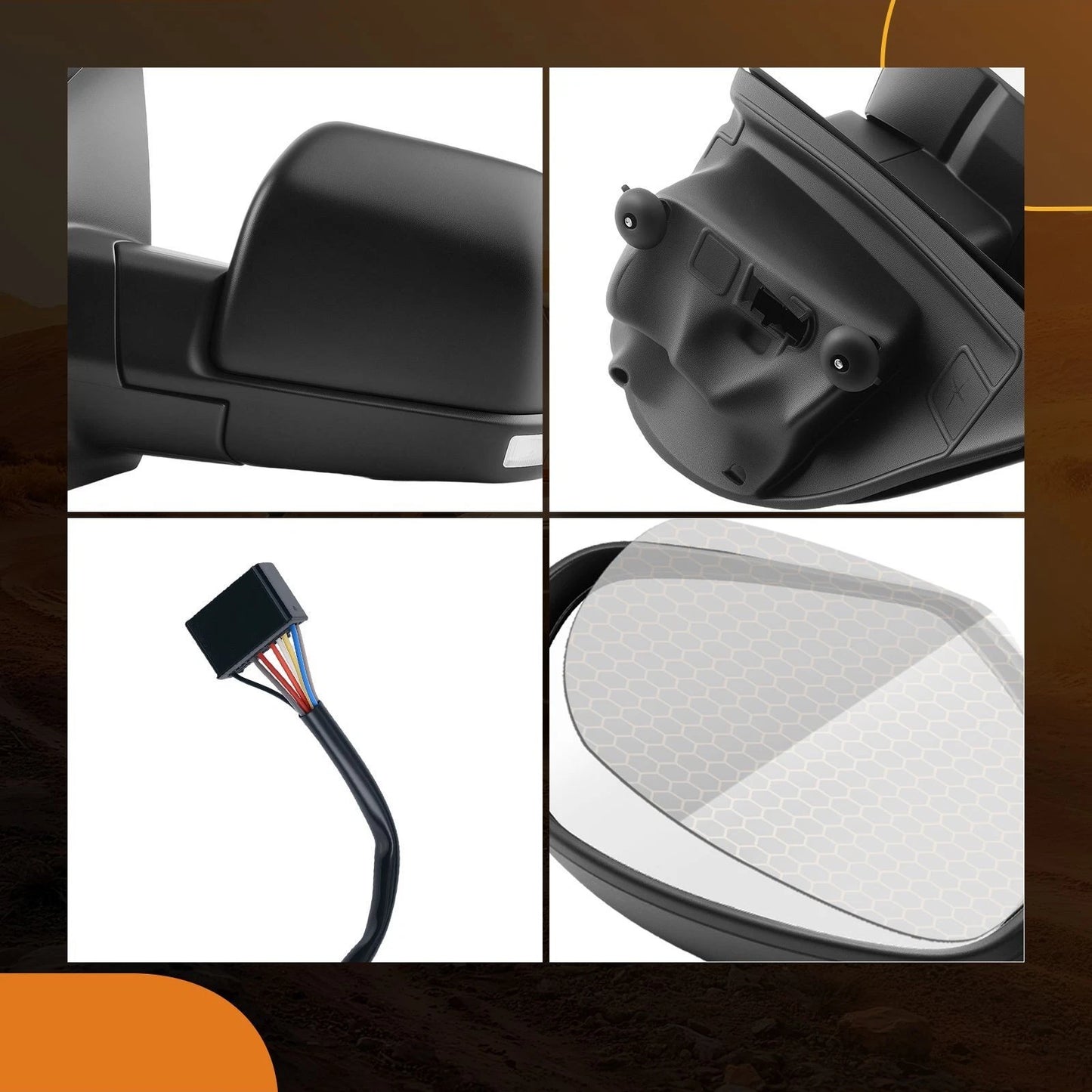 Left Mirror for Ford F-150 XLT (2015–2020) Signal Heated Blind Spot Glass