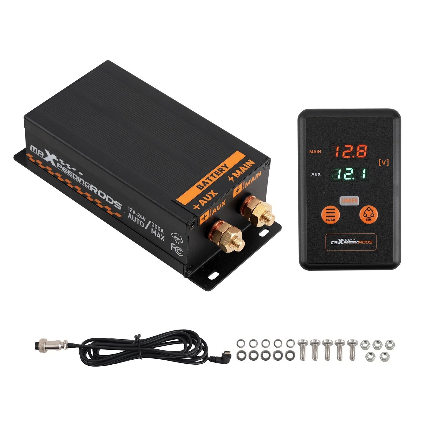 Automatic Dual Battery Management System 300A for Off-Road Vehicles (12V–24V)