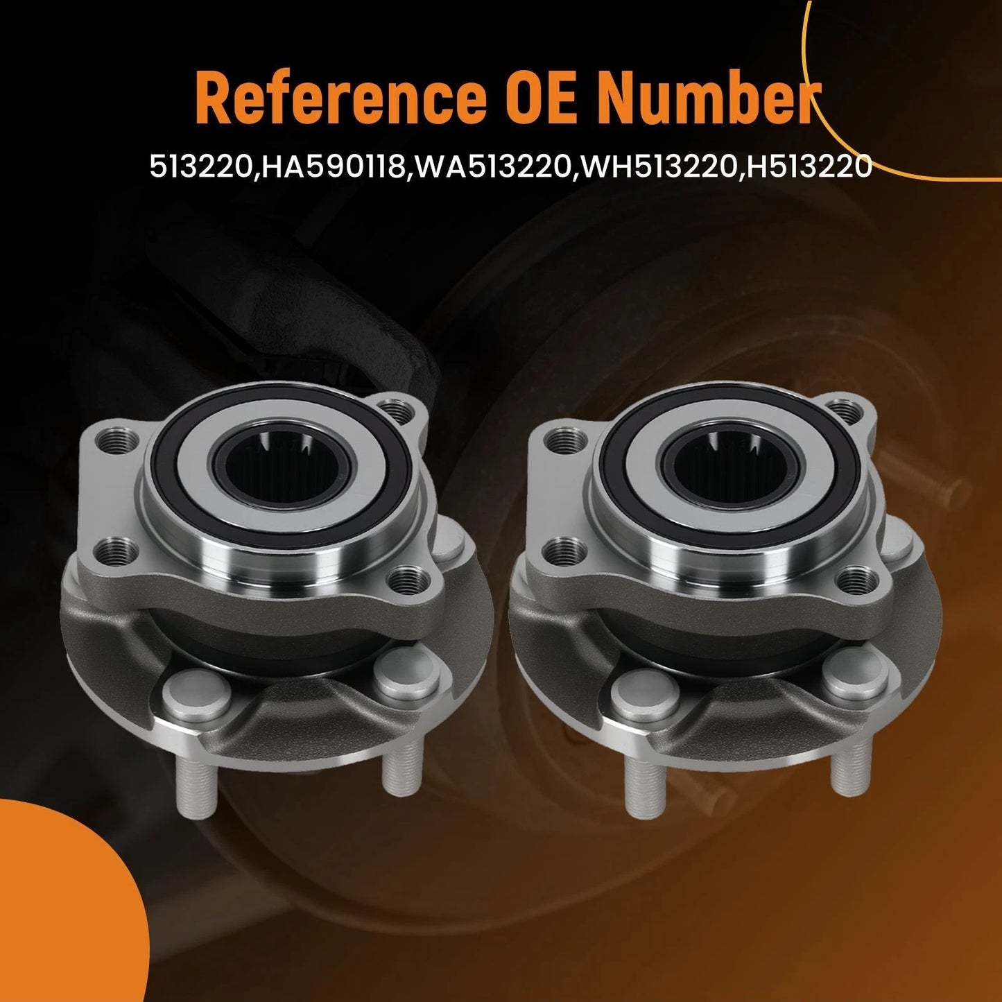 Front Wheel Hub & Bearing 5-Bolt for Subaru Legacy Outback (2005–2014)