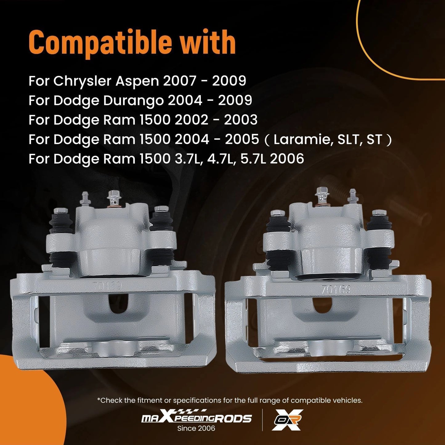 Brake Caliper Bracket for Chrysler Aspen Dodge Ram 1500 (2003–2013)