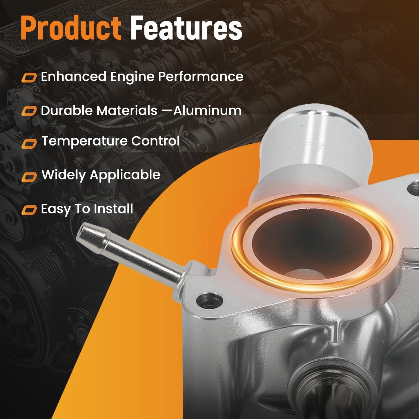 Coolant Thermostat Housing for Ford Edge Explorer Flex (2011–2019)