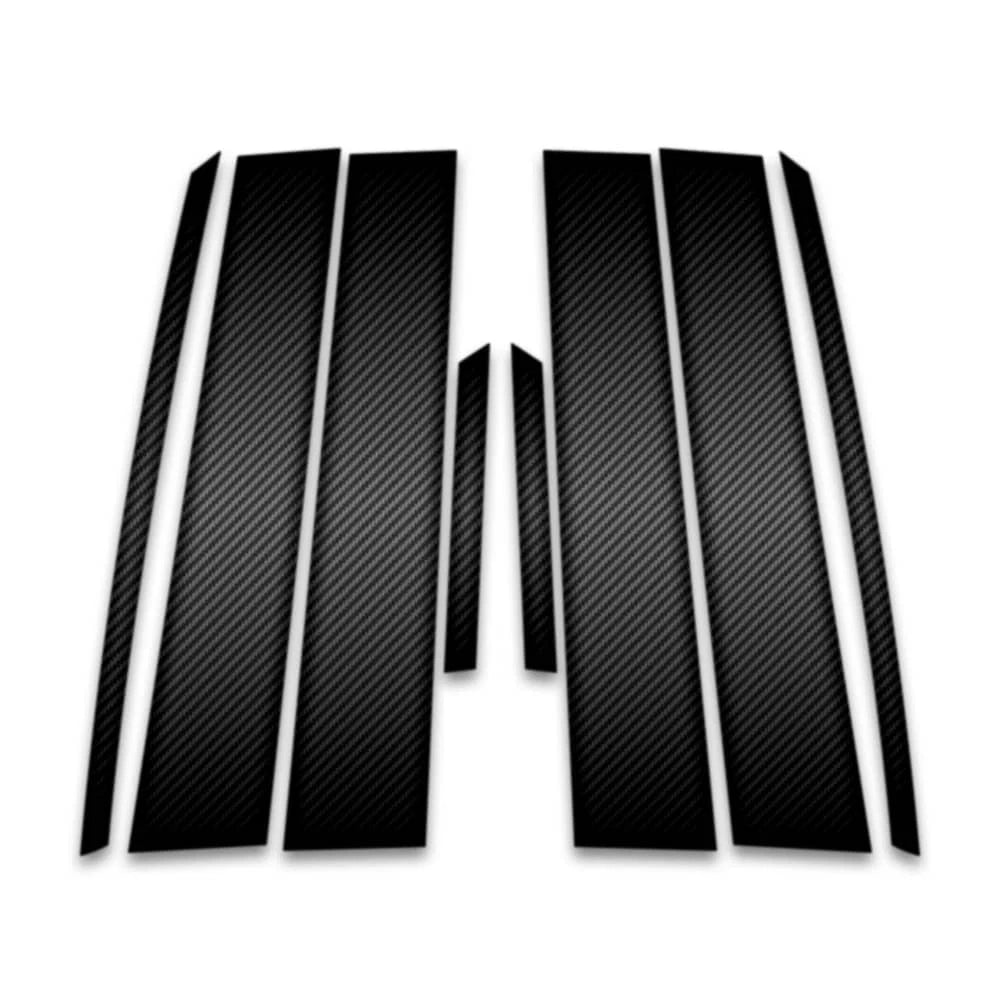 8pc Carbon Fiber Pillar Post Covers for 2016-2022 Lexus RX Series