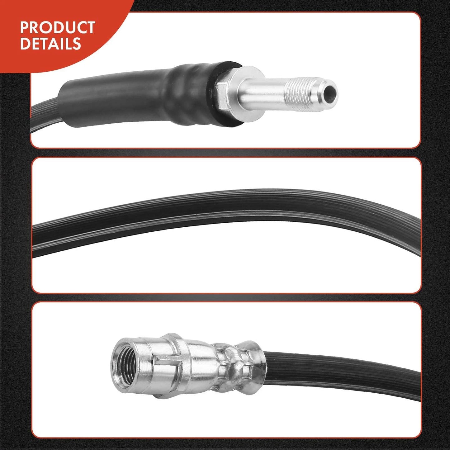 2X Rear Brake Hydraulic Hose for Mercedes-Benz SLK350 (2012–2016)