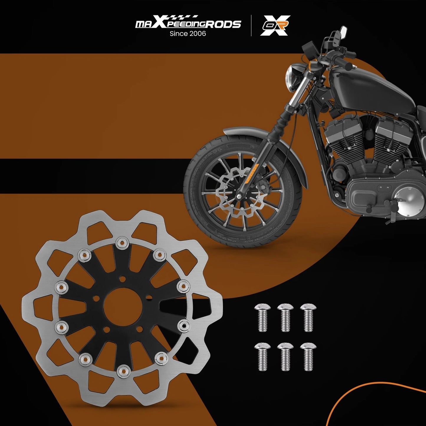 Front Brake Rotor Disc for Harley Touring Electra Glide Street Glide (2008–2019)