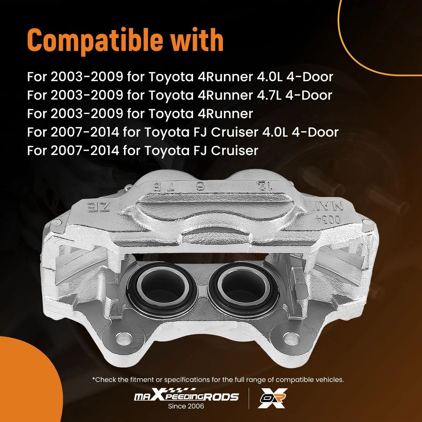Front Left Disc Brake Caliper for Toyota 4Runner (2003–2009)