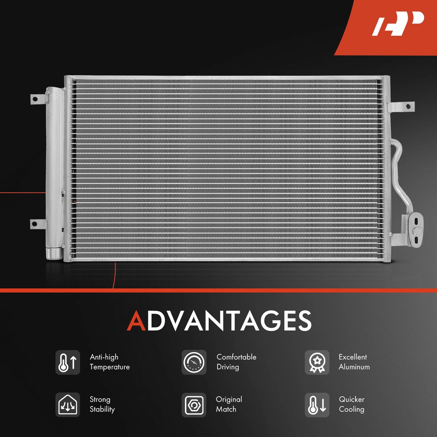 A/C Condenser with Bracket & Receiver Drier for Chevy Spark EV (2014–2016)