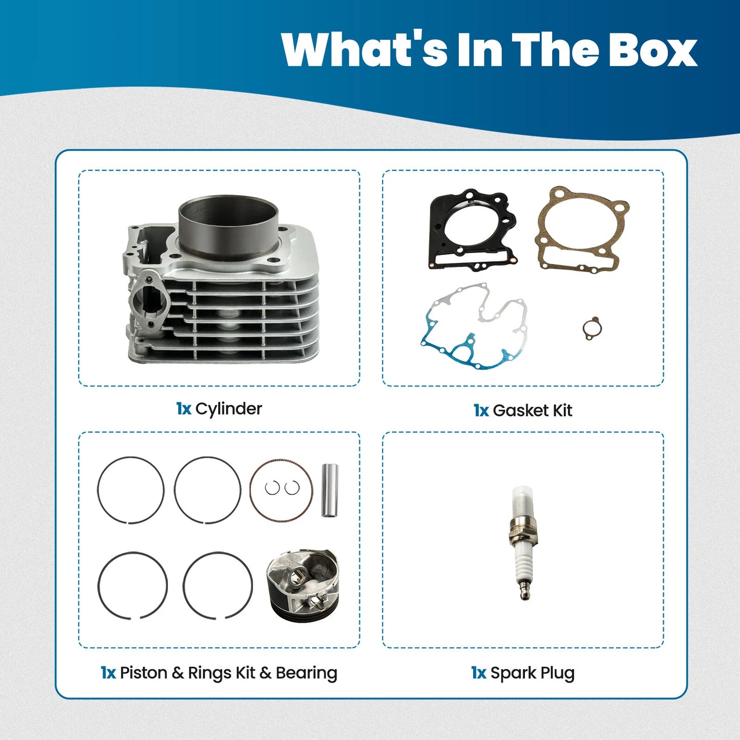 Cylinder Piston Gasket Top End Kit for Honda Sportrax 400 TRX400EX (1999–2008)