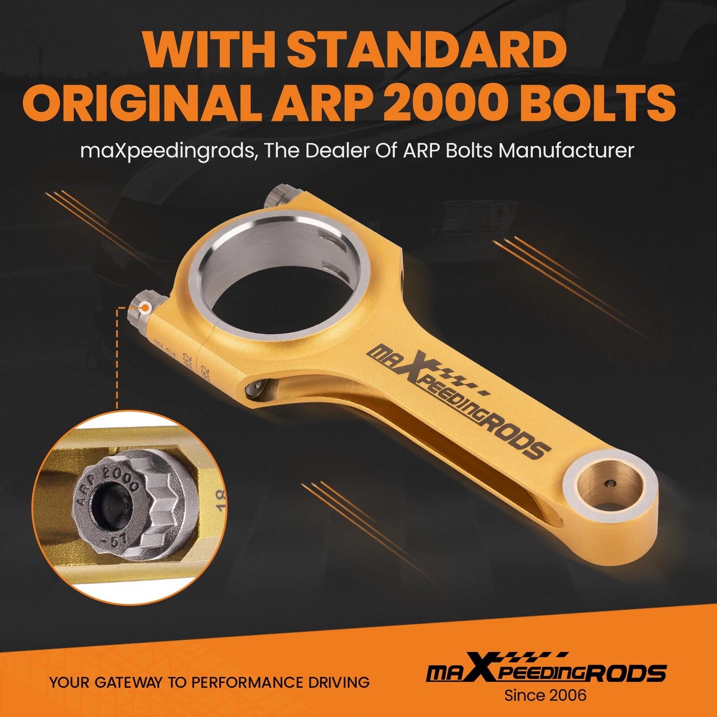 H-Beam Connecting Rods for Subaru Impreza STI Legacy (EJ20–EJ25) (1990–2014)