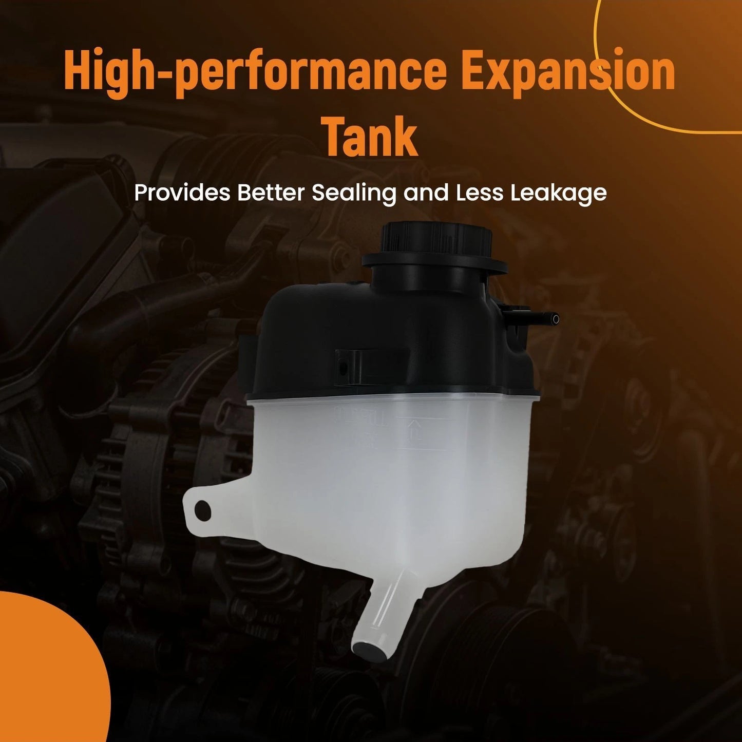 Coolant Reservoir w/ Cap for Ford Explorer Police (2013–2018) Lincoln MKS (2009–2016)