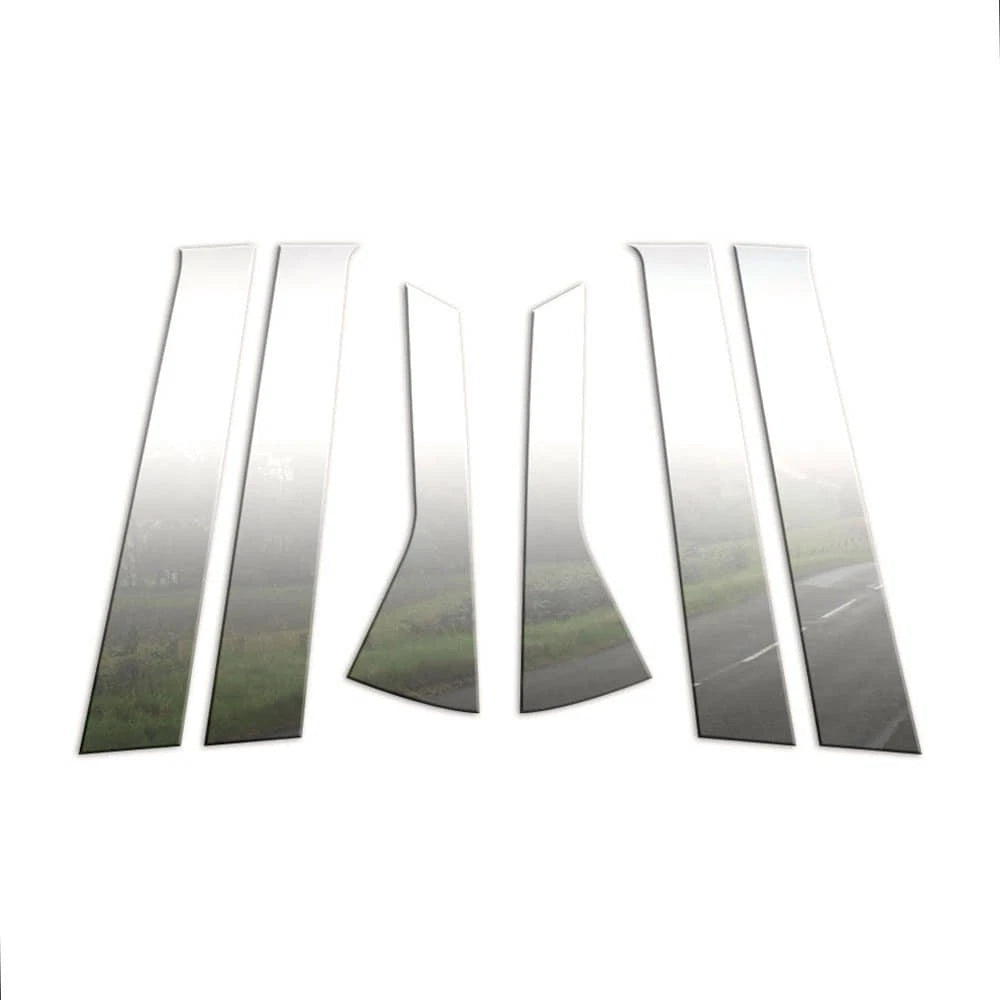 6Pc Chrome Pillar Post Covers Replacement for Honda Fit (2009–2014)