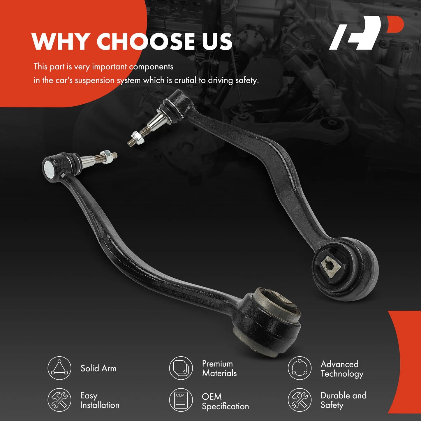 2X Front Lower Control Arm with Ball Joint for Chevy Caprice