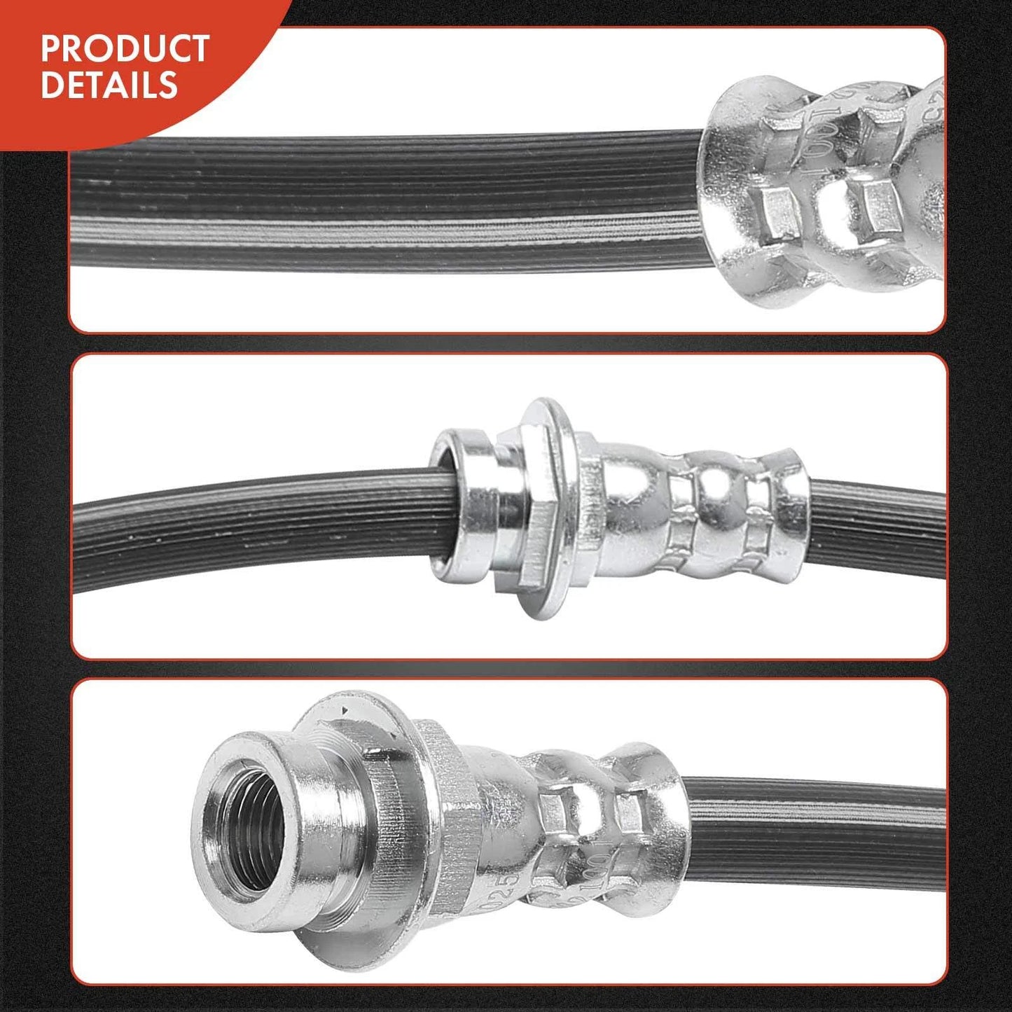 2X Front Brake Hydraulic Hose for Chevrolet Camaro Pontiac (1984–1992)