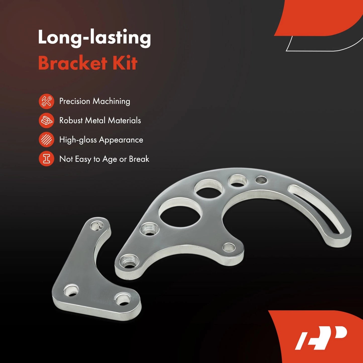 Aluminum Power Steering Pump Bracket Kit for Chevy SBC 265 283 (1967–1986)