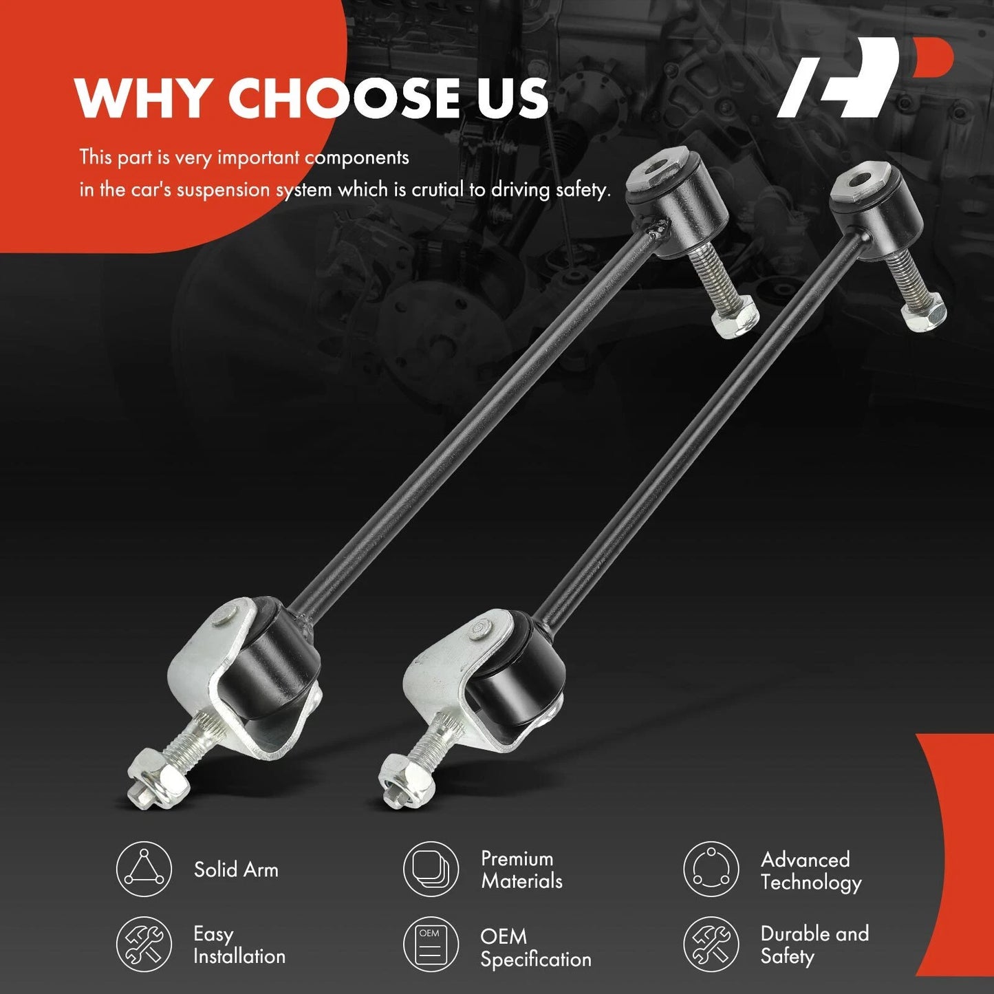 2X Rear Stabilizer Bar Link for Mercedes-Benz CL550 CL600 (2007–2014)