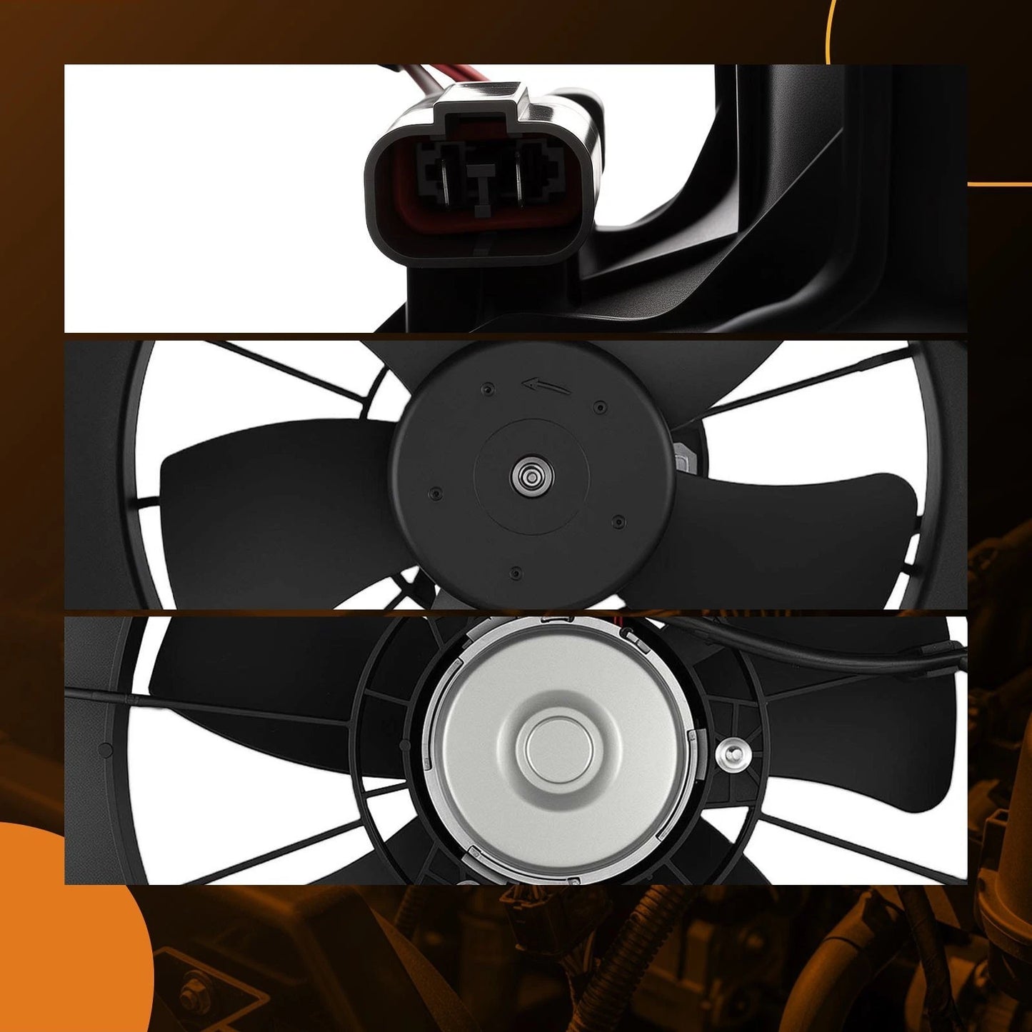 Cooling Fan Motor for Honda Odyssey (2005–2010 3.5L Petrol) 2Pin
