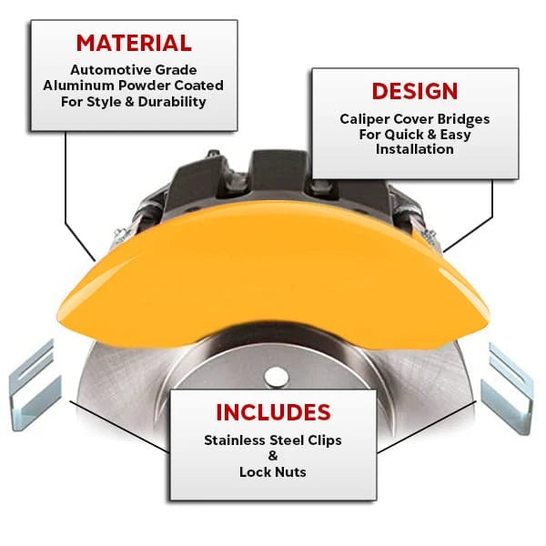 Caliper Covers Set of 4 for Classic Yellow Lexus CT200h (2014–2017)