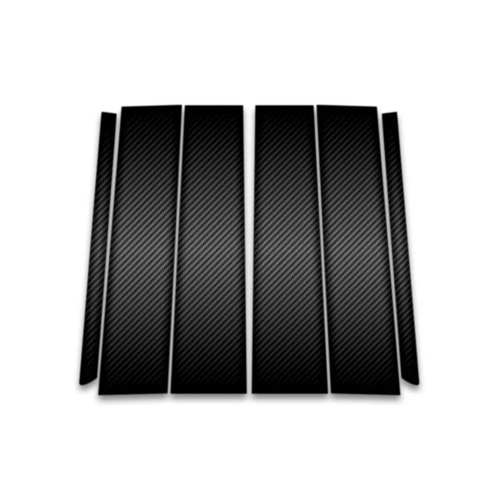 6pc Carbon Fiber Pillar Post Covers for 20-23 Chevy Silverado 2500 Crew/Dbl Cab