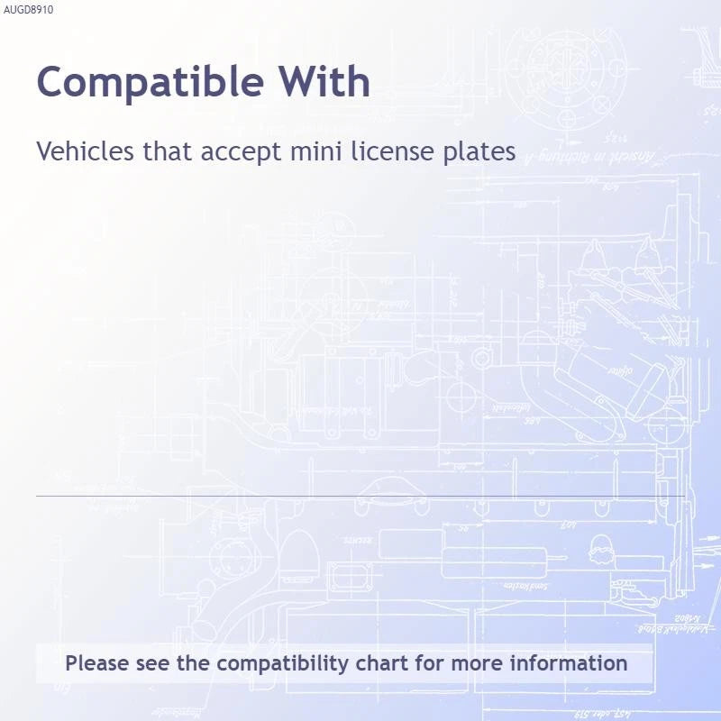 Acrylic Mini License Plate Kit Black Chrome for Honda Passport (2019–2024)