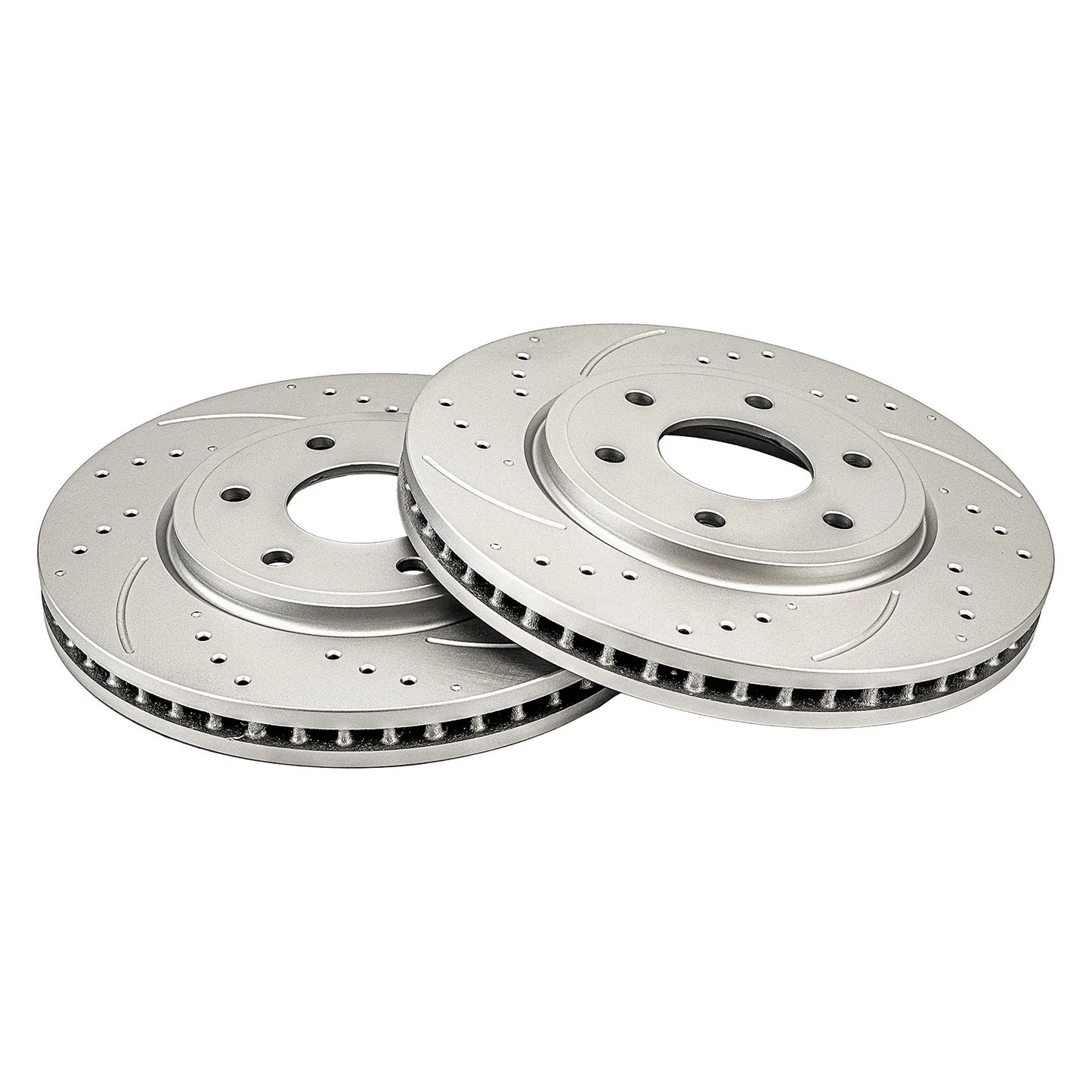 2x Front Drilled Slotted Brake Rotors for Nissan Frontier (2005–2019)