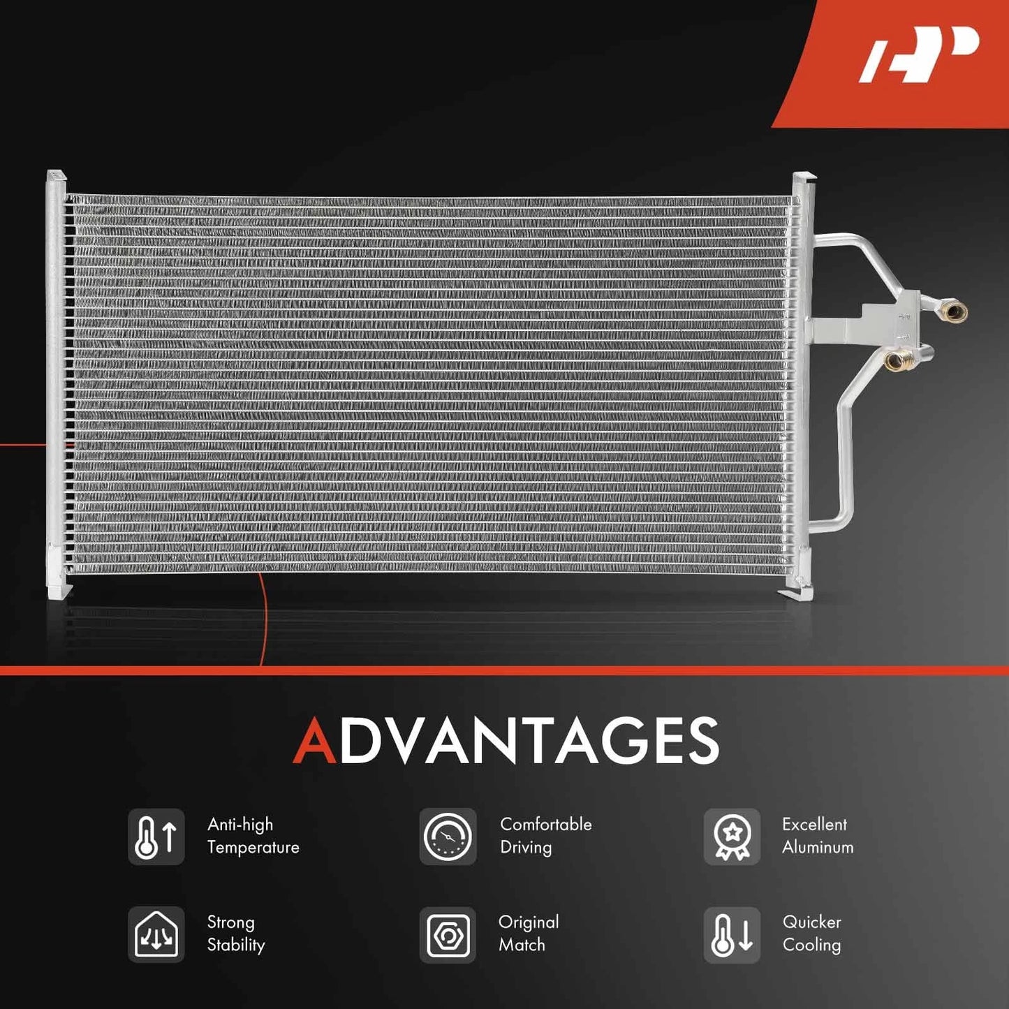A/C Condenser with Bracket for Buick Regal Pontiac Grand Prix (1997–2003)