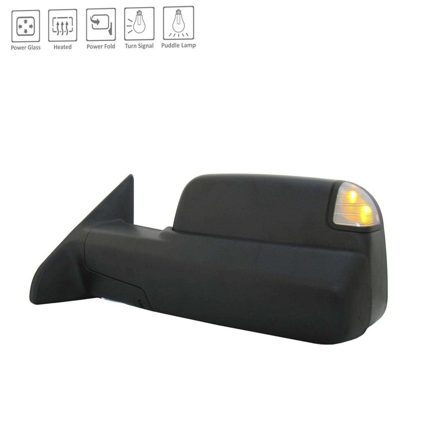 Driver Side Door Mirror Replacement Textured Power Folding for Toyota RAV4 (2013–2018)