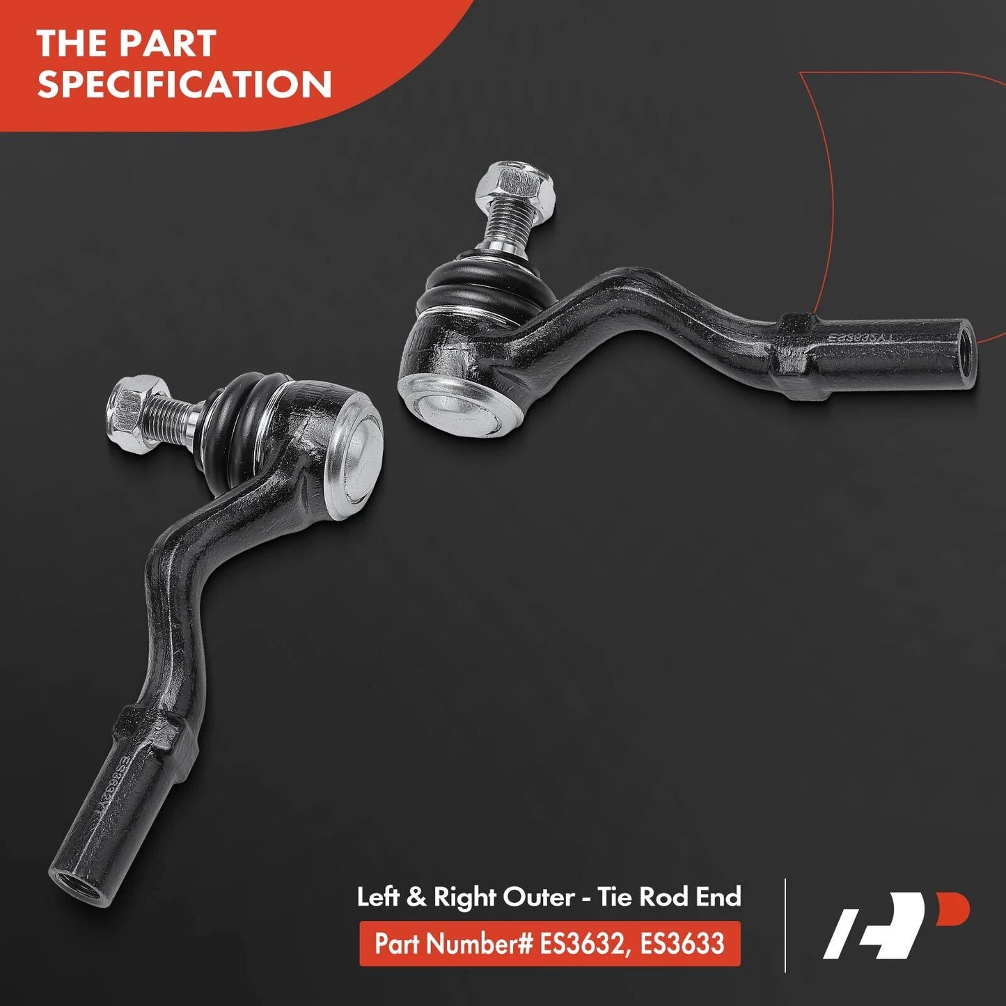 2X Outer Tie Rod End for Mercedes-Benz E-Class (1996–2009)