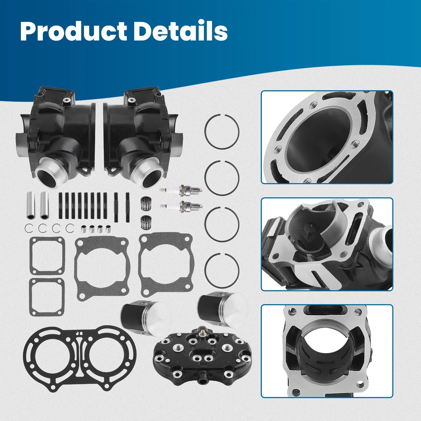Cylinder Head Top End Kit for Yamaha Banshee 350 (1987–2006)