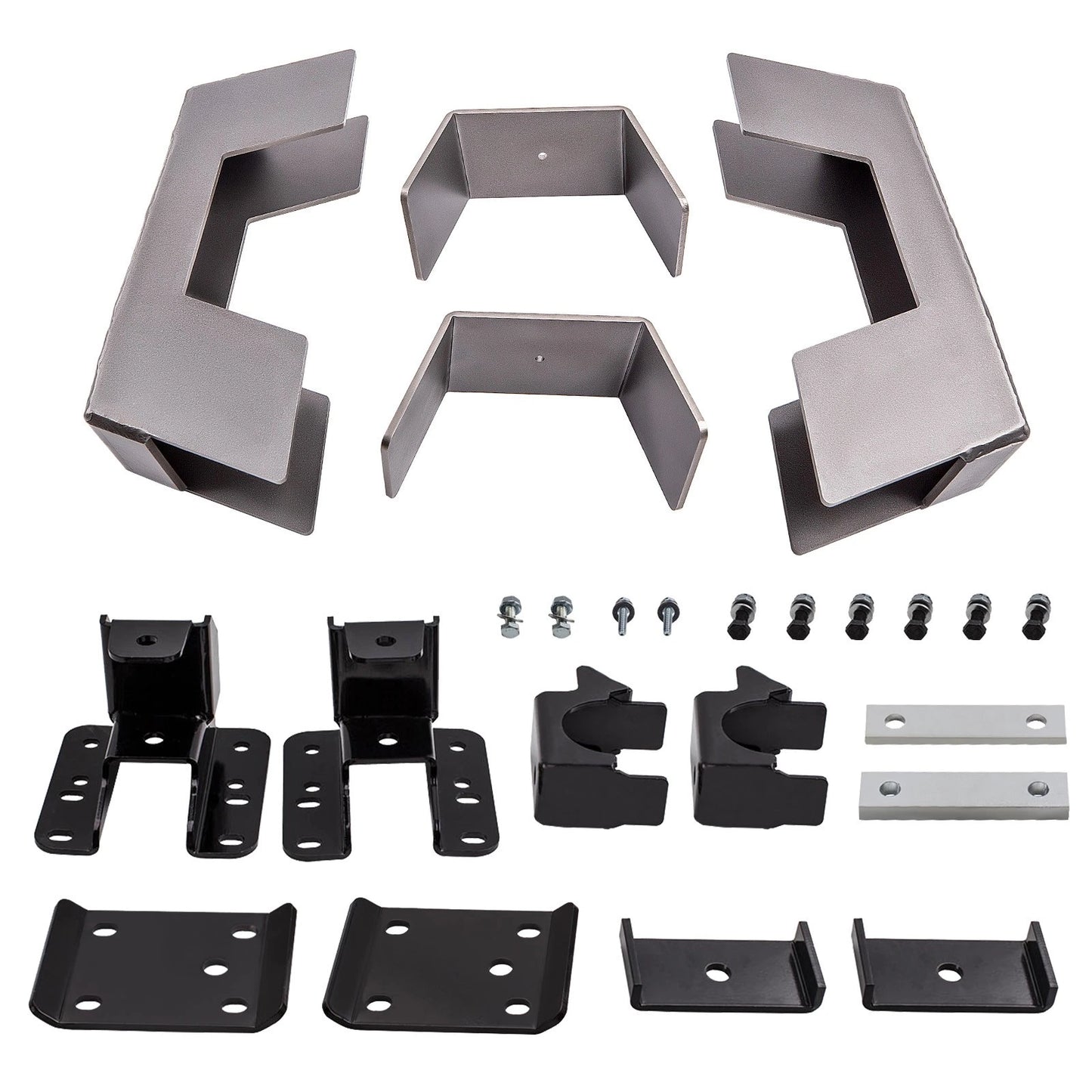 6" Drop Axle Flip Under Bed C Notch Lowering Kit for Silverado Sierra (2007–2018)