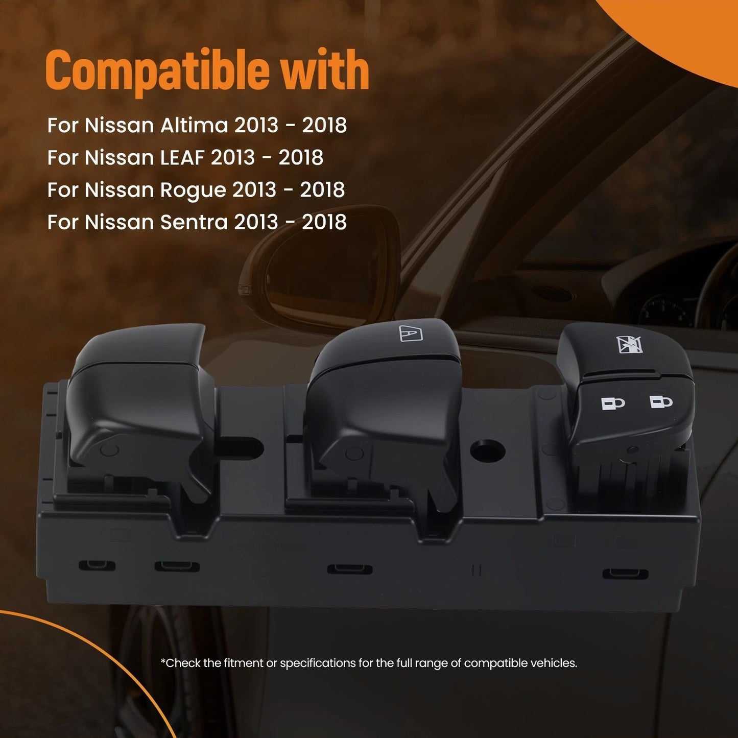 Front Left Master Switch for Nissan Altima Rogue (2013–2018)
