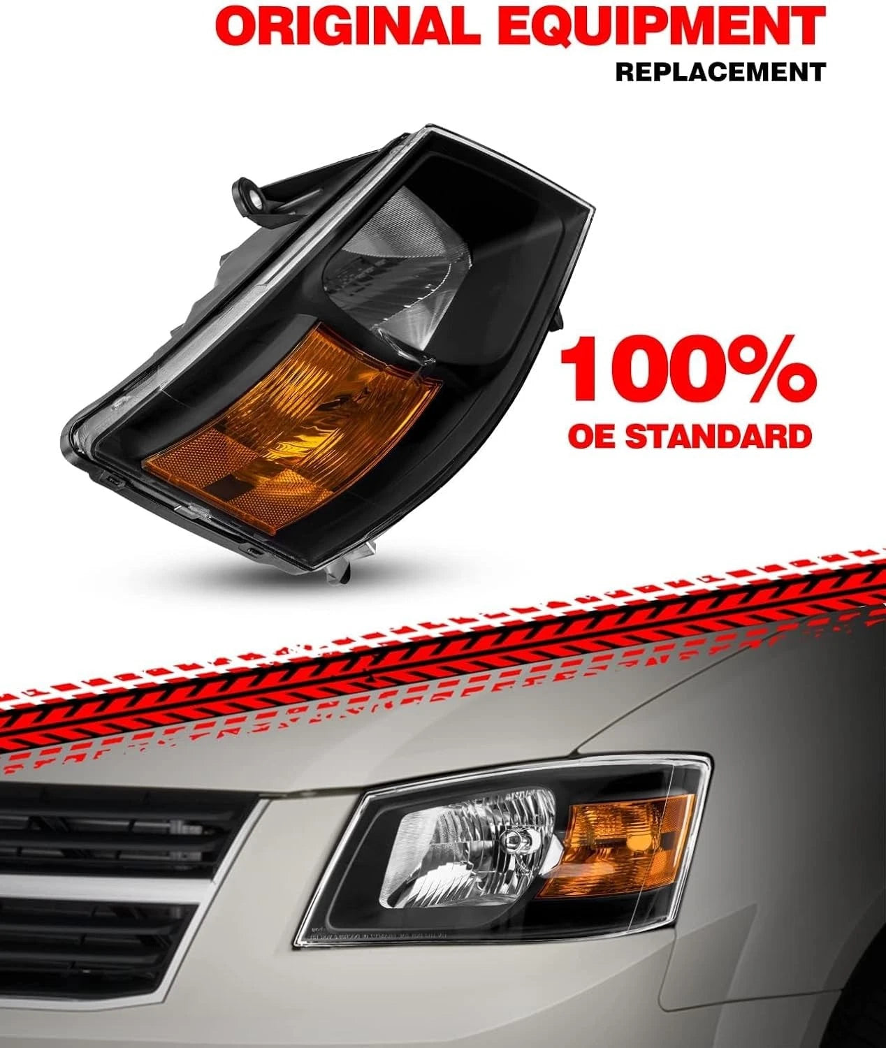 Headlight Assembly for Dodge Grand Caravan (2008–2010) LH RH Halogen
