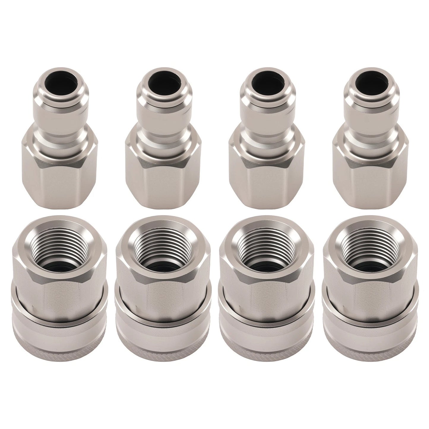 3/8in Quick Connect Stainless Steel Pressure Washer Adapter for 4Sets (—)